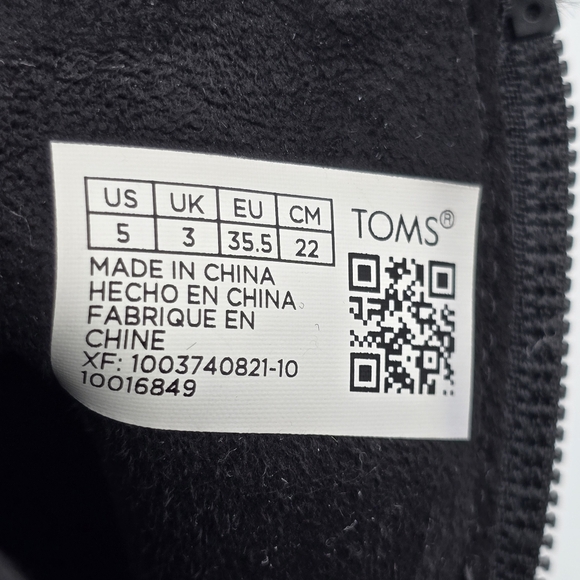 TOMS Raven Water Resistant Wedge Ankle Booties, Black Oiled Nubuck/Suede, Size 5 - Picture 7 of 16